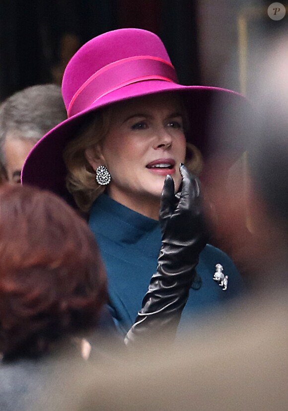 Nicole Kidman sur le tournage du film "Grace de Monaco" chez Cartier à Paris, le 6 janvier 2013.