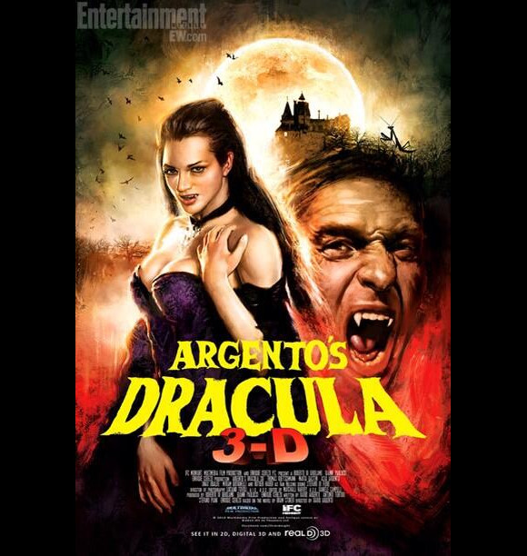 Affiche kitsch de Dracula 3D.