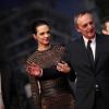 Thomas Kretschmann, Asia Argento et son père Dario Argento au 65e Festival du film de Cannes le 19 mai 2012.