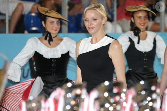 La princesse Charlene de Monaco aux Masters de Pétanque de Monaco le 6 septembre 2013