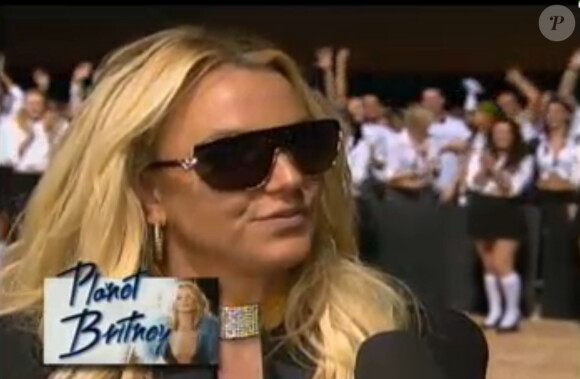 Britney Spears lors de la conférence de presse de son concert Piece of me, à Las Vegas.