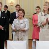 Fierté et joie se lisent sur le visage du grand-duc Henri de Luxembourg et son épouse la grande-duchesse Maria Teresa au mariage civil de leur fils le prince Felix de Luxembourg et de Claire Lademacher, le 17 septembre 2013, à Königstein im Taunus.