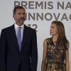 Letizia et Felipe d'Espagne remettaient le 16 septembre 2013 à Valence les Prix nationaux de l'Innovation et du Design.