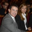 Manuel Valls et sa femme Anne Gravoin - Générale de la pièce "Nina" au Théâtre Édouard VII a Paris, le 16 septembre 2013.
