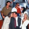 Patrick Swayze aux côtés de sa maman décédée à l'âge de 86 ans, Patsy, pour inaugurer son étoile, à Los Angeles le 20 août 1997.