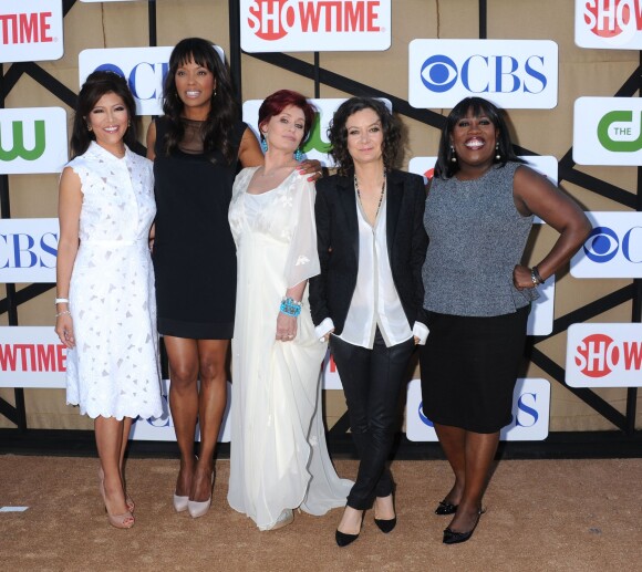 Julie Chen, Aisha Tyler, Sharon Osbourne, Sara Gilbert et Sheryl Underwood à la soirée CBS, Showtime et The CW 2013 Annual Summer Stars Party, à Beverly Hills, Los Angeles, le 29 juillet 2013.