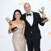 Tony Hale et Julia Louis-Dreyfus lors des 65e Primetime Emmy Awards à Los Angeles, le 22 septembre 2013.