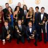 L'équipe de The Voice lors des 65e Primetime Emmy Awards à Los Angeles, le 22 septembre 2013.