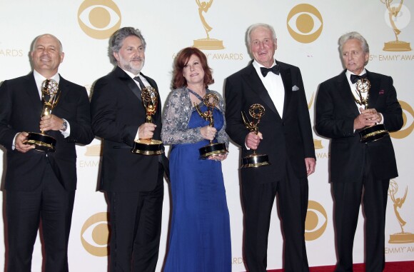 Michael Douglas et Jerry Weintraub lors des 65e Primetime Emmy Awards à Los Angeles, le 22 septembre 2013.