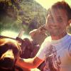 Christophe Beaugrand et Colby, photo Twitter du 9 août 2013.