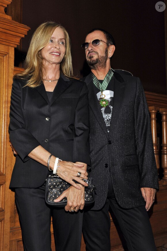 Ringo Starr et son épouse Barbara lors du vernissage de l'exposition Passion / Ocean le 24 septembre 2013 au Musée Oceanographique de Monaco