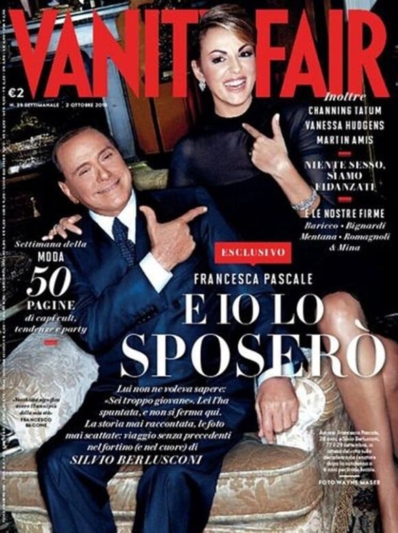 Silvio Berlusconi et sa fiancée Francesca Pascale sur la couverture du Vanity Fair italien d'octobre 2013