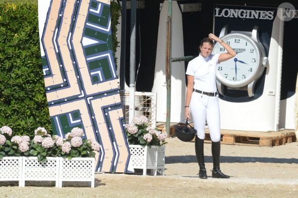 Athina Onassis épaulait une fois encore son mari Alvaro de Miranda Neto au jumping de Barcelone, comme ici le 26 septembre 2013. 