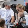 Marta Ortega, Sergio Alvarez Moya et leur fils Amancio, 6 mois, lors du Jumping international de Barcelone le 27 septembre 2013.