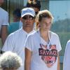 Athina Onassis est la première supportrice de son mari Doda - Alvaro de Miranda Neto -, comme ici le 29 septembre 2013 lors de la finale de la Coupe des Nations au Jumping de Barcelone.