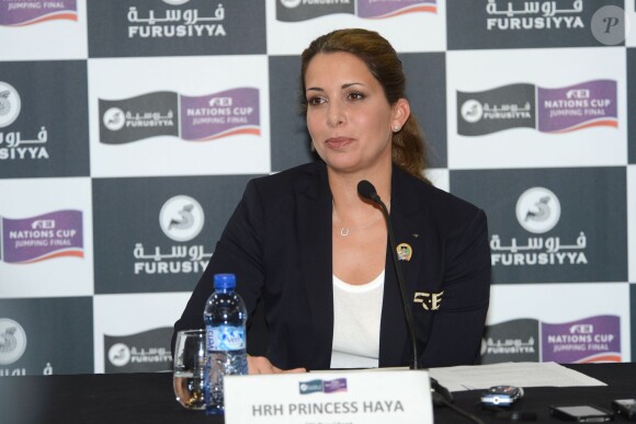 La princesse Haya de Jordanie, présidente de la FEI, au dernier jour du Jumping international de Barcelone le 29 septembre 2013, marqué par la victoire de la France lors de la Coupe des Nations.