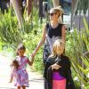 Heidi Klum en famille à Los Angeles, le 28 septembre 2013.
