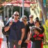 Heidi Klum en compagnie de ses enfants et de son petit ami Martin Kirsten à Los Angeles, le 28 septembre 2013.