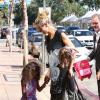 Heidi Klum en compagnie de ses enfants et de son petit ami Martin Kirsten à Los Angeles, le 28 septembre 2013.