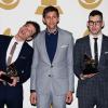 Nate Ruess, Andrew Dost et Jack Antonoff du trio Fun lors des Grammy Awards à Los Angeles, le 10 février 2013.