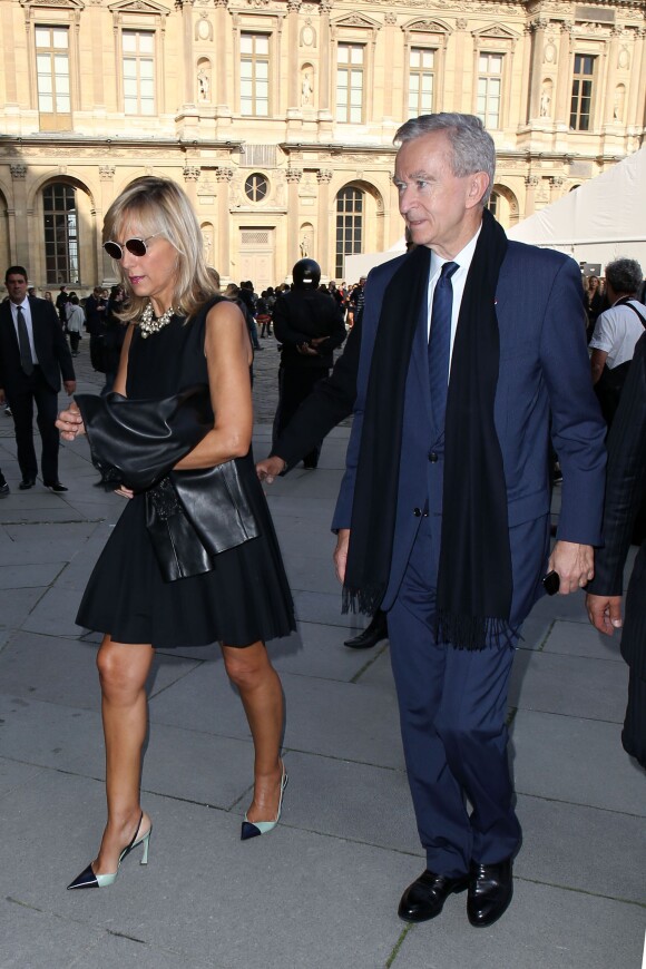 Helene et Bernard Arnault -Défilé Louis Vuitton le 2 octobre 2013