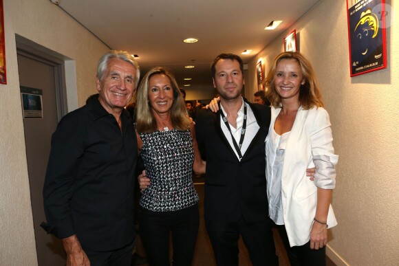 Exclu - Gilbert Coullier et Nicole Coullier, Roberto Ciurleo et Eléonore de Galard, les producteurs - Premier jour du spectacle musical "Robin des Bois, Ne renoncez jamais" au Palais des Congrès à Paris, le 26 Septembre 2013.