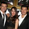 Roch Voisine, Sofia Essaidi et Vincent Niclo à la soirée de lancement de l'album "Forever Gentlemen" à l'Hôtel Particulier, à Paris. Le 2 octobre 2013.