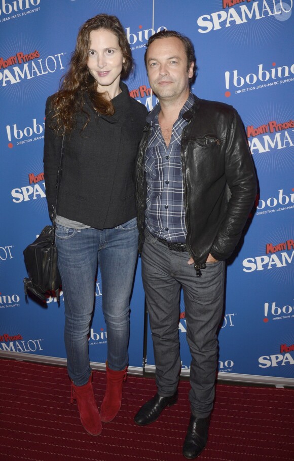 Justine Levy et Patrick Mille à la générale du spectacle "Spamalot" à Bobino, à Paris. Le 3 octobre 2013.