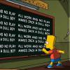 La traditionnelle punition de Bart dans un extrait du 24e Treehouse of Horror dans la série Les Simpson.