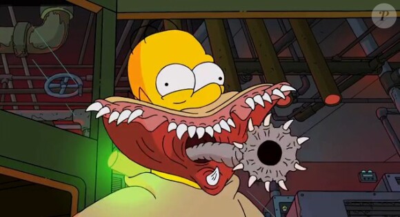 Vidéo Homer Dans Un Extrait Du 24e Treehouse Of Horror Dans La Série Les Simpson Purepeople 