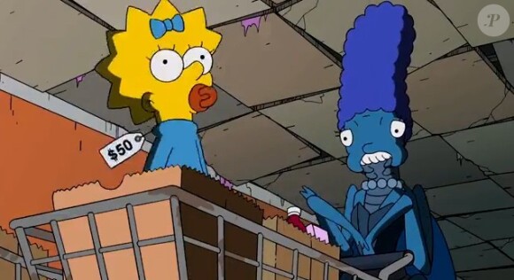 Maggie et Marge dans un extrait du 24e Treehouse of Horror dans la série Les Simpson.