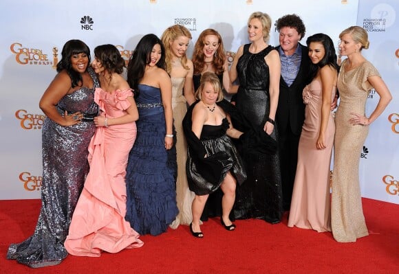 Le casting féminin de "Glee" à l'occasion des Golden Globe Awards à Los Angeles, le 16 janvier 2011. 