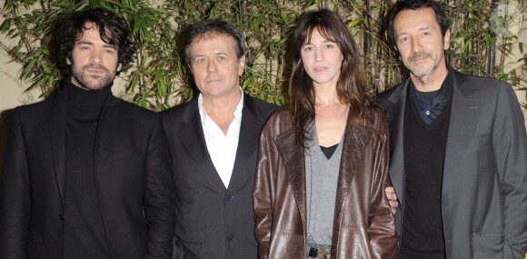 Romain Duris, Patrick Chéreau, Charlotte Gainsbourg et Jean-Hugues Anglade à Paris le 3 décembre 2009.