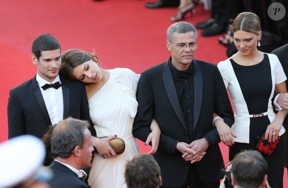 Jérémie Laheurte, Adele Exarchopoulos, Abdellatif Kechiche, Léa Seydoux - Montée des marches du film "Zulu" lors de la clôture du 66e Festival du film de Cannes. Le 26 mai 2013