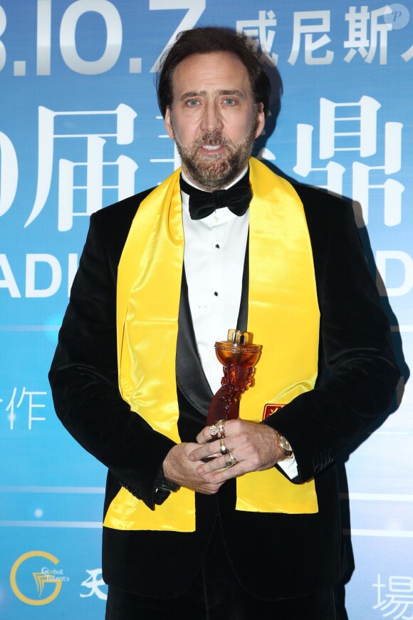 Nicolas Cage lors de la cérémonie des Huading Awards à Macao., le 7 octobre 2013.