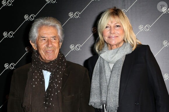 Philippe Gildas et sa femme Maryse Gildas lors de l'inauguration du restaurant le 'B.O', à la Cité du Cinéma, le 10 Octobre 2013, à Saint-Denis.