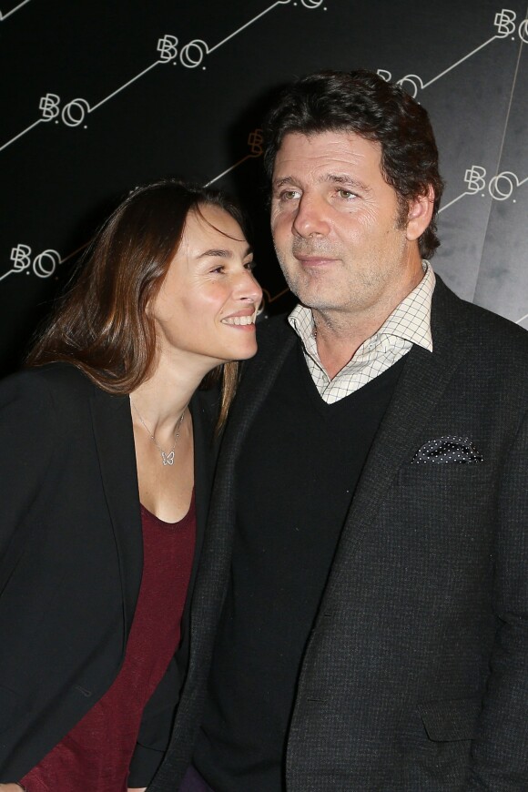 Vanessa Demouy et Philippe Lellouche lors de l'inauguration du restaurant le 'B.O', à la Cité du Cinéma, le 10 Octobre 2013, à Saint-Denis.