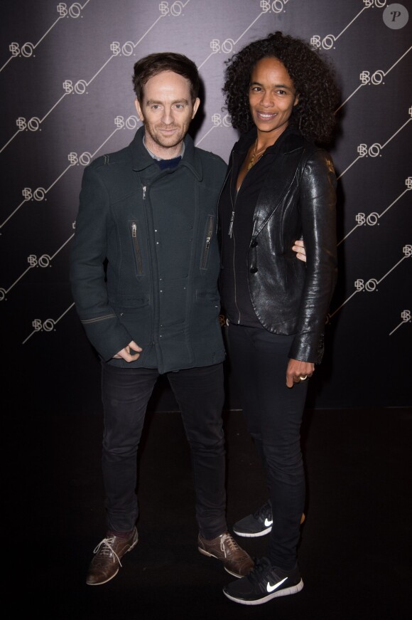 Mathias Malzieu et Virginie Besson-Silla lors de l'inauguration du restaurant le 'B.O', à la Cité du Cinéma, le 10 Octobre 2013, à Saint-Denis.
