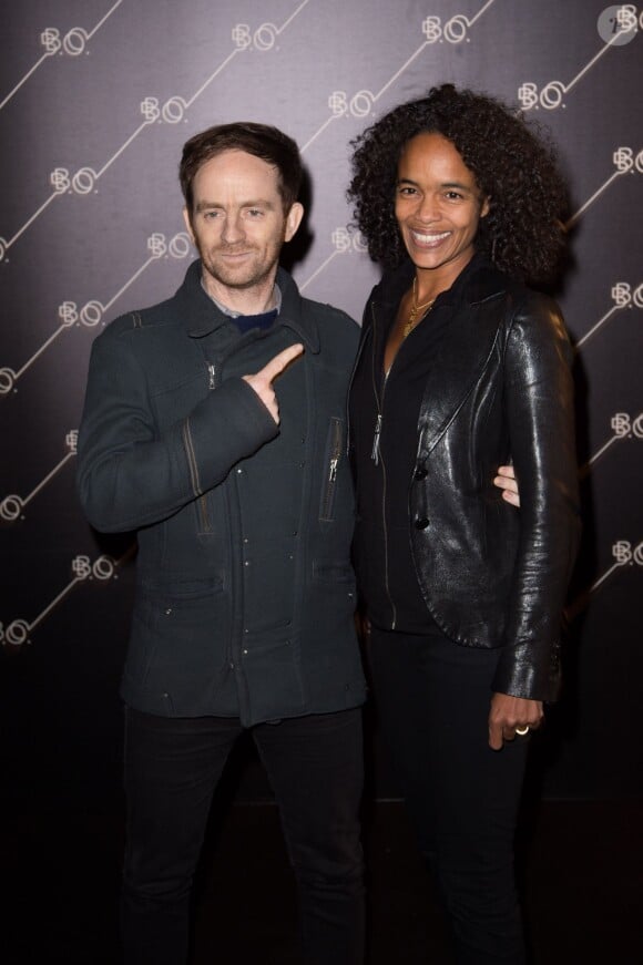 Mathias Malzieu et Virginie Besson-Silla lors de l'inauguration du restaurant le 'B.O', à la Cité du Cinéma, le 10 Octobre 2013, à Saint-Denis.