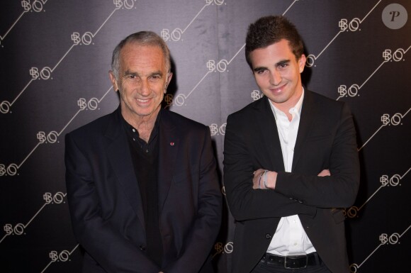 Alain Terzian et son fils Alexandre lors de l'inauguration du restaurant le 'B.O', à la Cité du Cinéma, le 10 Octobre 2013, à Saint-Denis.