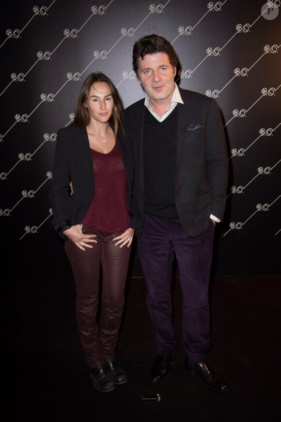Philippe Lellouche et Vanessa Demouy lors de l'inauguration du restaurant le 'B.O', à la Cité du Cinéma, le 10 Octobre 2013, à Saint-Denis.