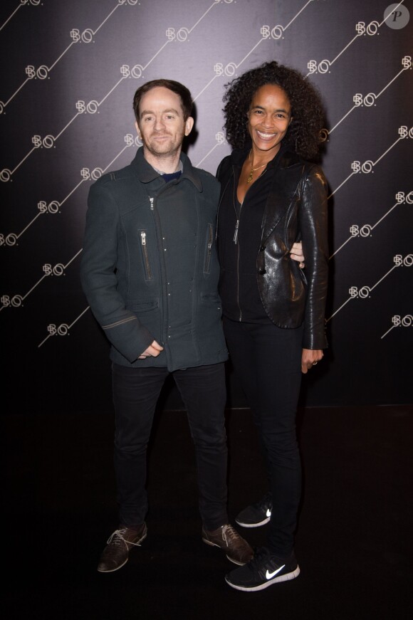 Mathias Malzieu et Virginie Besson-Silla lors de l'inauguration du restaurant le 'B.O', à la Cité du Cinéma, le 10 Octobre 2013, à Saint-Denis.