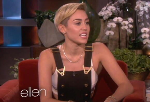 Miley Cyrus était l'invitée d'Ellen DeGeneres, le 10 octobre 2013.