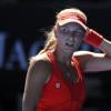 Caroline Wozniacki lors de l'Open d'Australie à Melbourne le 23 janvier 2012