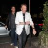 Johnny Hallyday, Laeticia et Jean Reno ont dîné chez Madeo à West Hollywood, le 18 février 2013.