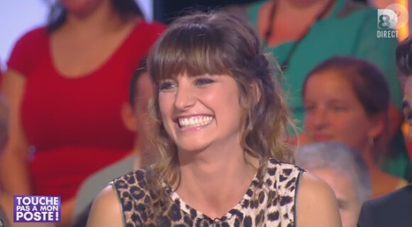 Laetitia Milot et Christophe Licata sur le plateau de "Touche pas à mon poste". Le 17 octobre 2013.