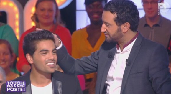 Laetitia Milot et Christophe Licata sur le plateau de "Touche pas à mon poste". Le 17 octobre 2013.