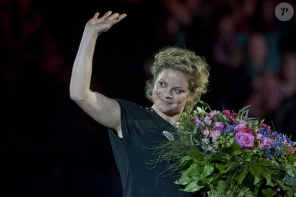 Kim Clijsters lors de ses adieux au monde du tennis, le 12 décembre 2012 à Anvers