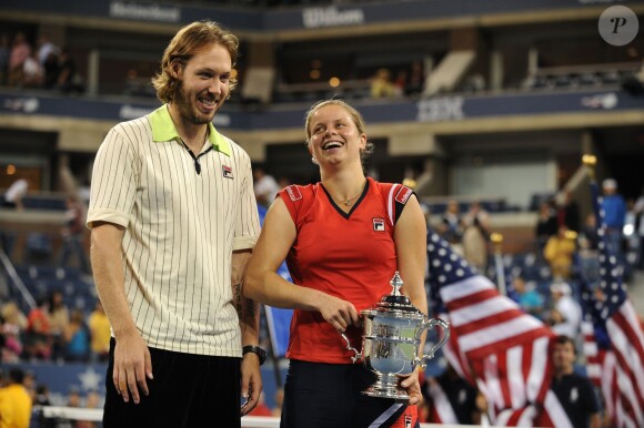 Kim Clijsters et son mari Brian Lynch après la finale de l'US Open à Flushing Meadows, le 13 septembre 2009
