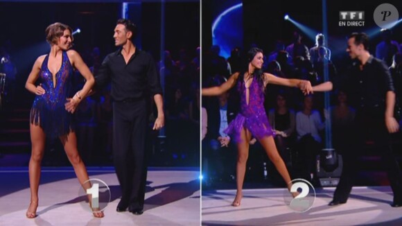 Face-à-face - Laury Thilleman et Maxime Dereymez affrontant Damien Sargue et Candice Pascal - Quatrième prime de "Danse avec les stars 4" sur TF1. Le 19 octobre 2013.